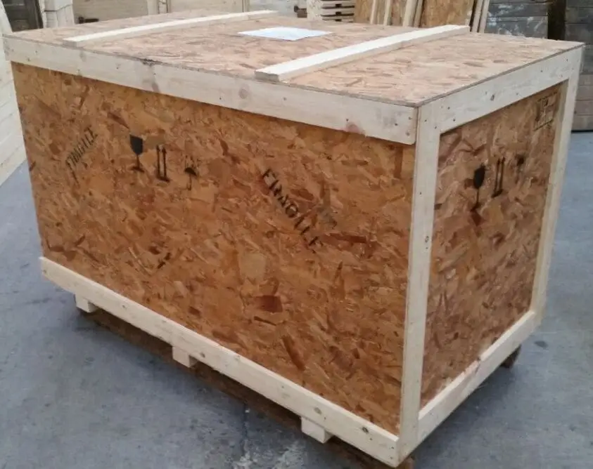 Custom wood crate by Crates of Las Vegas, sustainably crafted and reinforced for secure shipping.