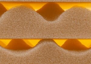 Foam interior protection for custom wooden crates, designed to cushion and secure items during shipping and handling.