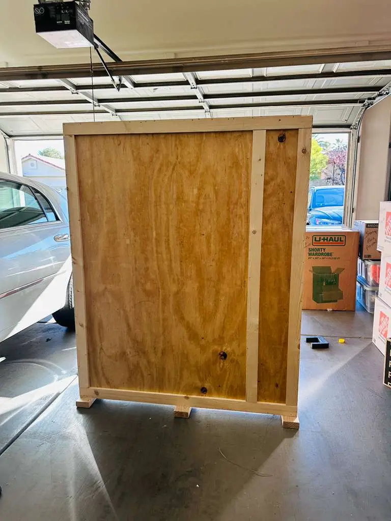Custom wooden crate for fine art and secure packaging in Las Vegas.