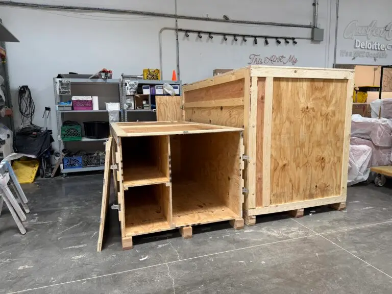 Custom wood crate for shipping, Crates of Las Vegas craftsmanship.